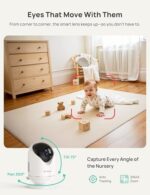 Smart WiFi Baby Monitor with Clip Mount, 2K HD App Control Camera, Cry & Motion Alerts & 5000mAh Battery - Image 4
