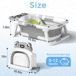Collapsible Baby Bathtub with Real-Time Thermometer & Cushion Portable Travel Newborn-to-Toddler Tub - Image 3