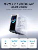 UGREEN Nexode Pro 160W GaN 5 Port Fast Charger with Smart Display - Image 2
