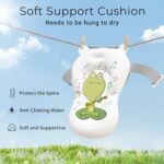 Collapsible Baby Bathtub with Real-Time Thermometer & Cushion Portable Travel Newborn-to-Toddler Tub - Image 6