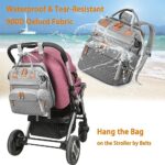 Waterproof Baby Diaper Bag Backpack with Portable Changing Station  USB Charging Port Large Capacity Travel Organizer - Image 4
