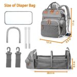 Waterproof Baby Diaper Bag Backpack with Portable Changing Station  USB Charging Port Large Capacity Travel Organizer - Image 6