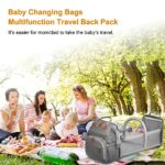 Waterproof Baby Diaper Bag Backpack with Portable Changing Station  USB Charging Port Large Capacity Travel Organizer - Image 7