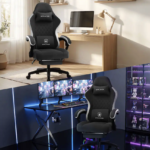 GTPlayer - Ergonomic Gaming Chair with Breathable Fabric - Black - Image 2