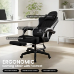 GTPlayer - Ergonomic Gaming Chair with Breathable Fabric - Black - Image 3
